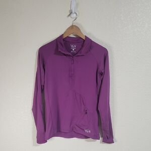 Mountain Hardwear Purple Quarter-Zip Pullover Base Layer Top Size Small